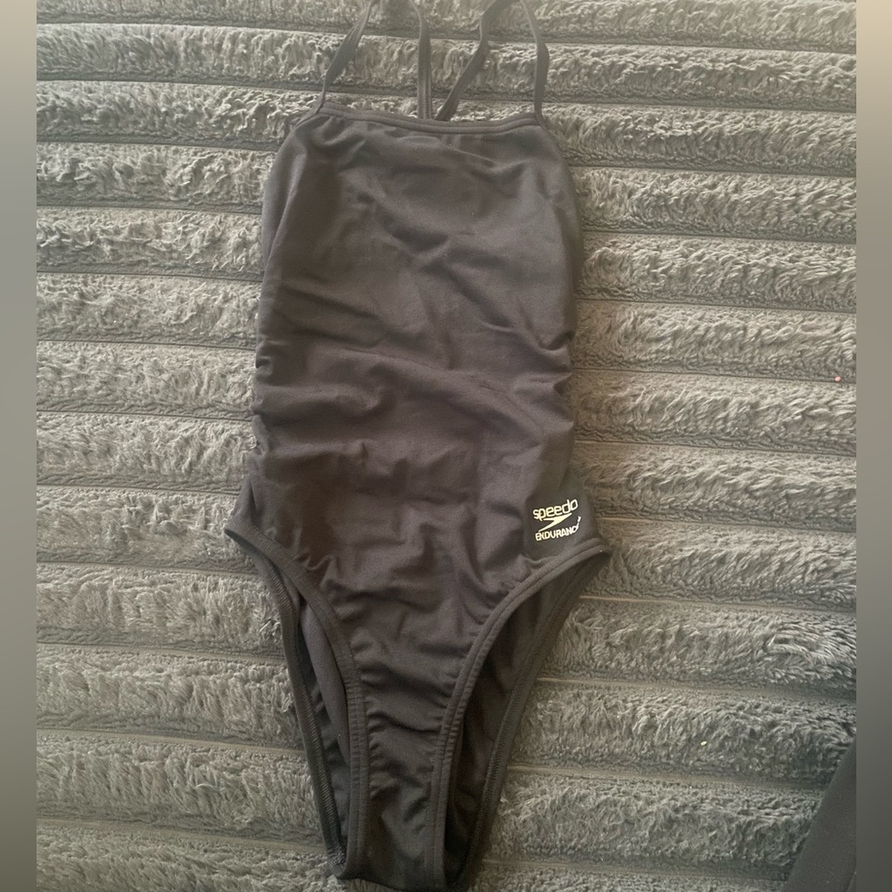 Speedo Black Team Swimsuit Size 28 NWT